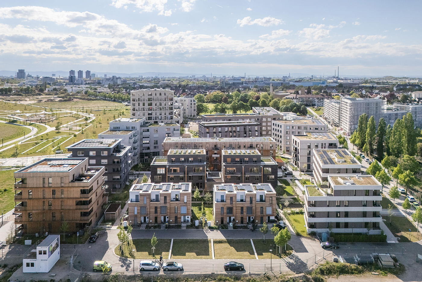 Drohnenaufnahme des Wohnquartiers SPINELLI.